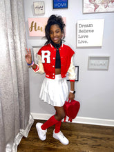 Load image into Gallery viewer, Candy Apple Varsity Jacket
